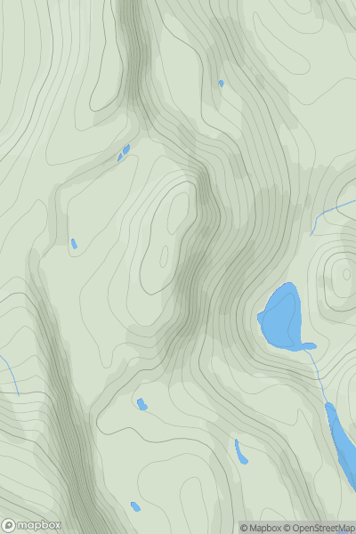 Thumbnail image for Leac nan Fionn showing contour plot for surrounding peak