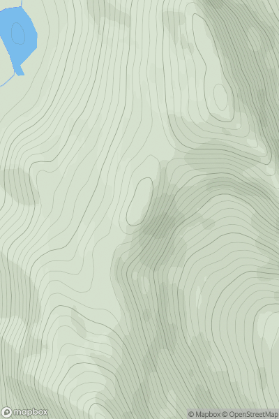 Thumbnail image for Sgurr na Stri North Top (Sgurr Hain SW Top) showing contour plot for surrounding peak