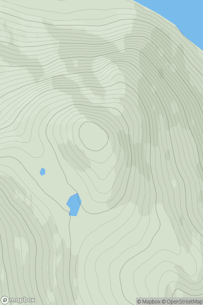 Thumbnail image for Beinn Coille na Sroine showing contour plot for surrounding peak