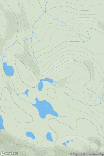 Thumbnail image for Cora-bheinn showing contour plot for surrounding peak