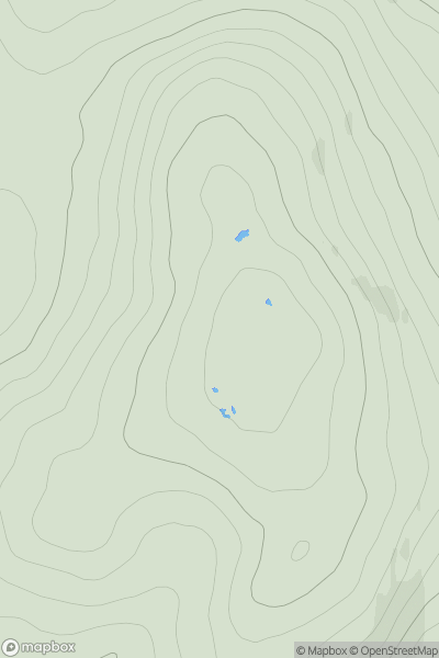 Thumbnail image for Beinn an Uisge showing contour plot for surrounding peak