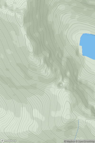 Thumbnail image for Corrag Bhuidhe Buttress showing contour plot for surrounding peak