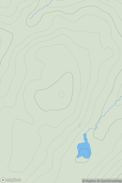 Thumbnail image for Beinn Meadhonach showing contour plot for surrounding peak