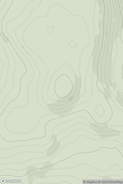 Thumbnail image for Beinn nan Clach-corra showing contour plot for surrounding peak
