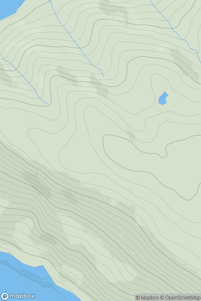 Thumbnail image for Sron na Beinne Creagaich showing contour plot for surrounding peak