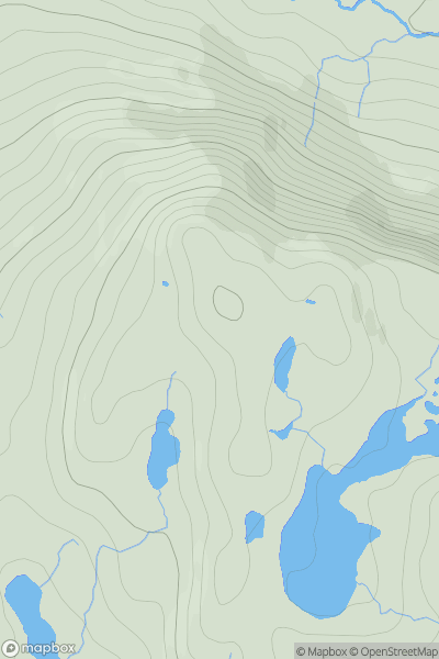 Thumbnail image for Mam Tuath showing contour plot for surrounding peak