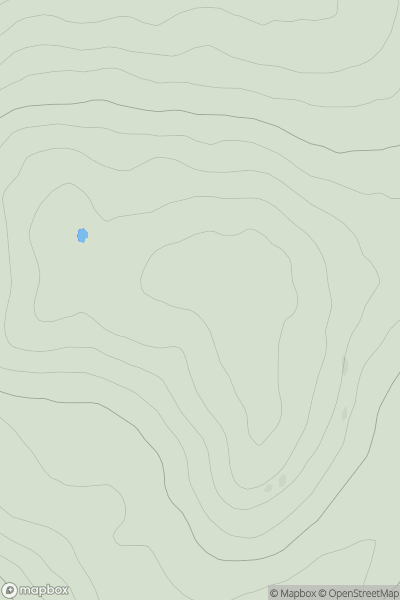 Thumbnail image for Beinn a' Bhraghad West Top showing contour plot for surrounding peak
