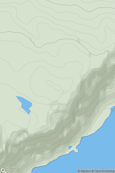 Thumbnail image for Cnocan Buidhe showing contour plot for surrounding peak
