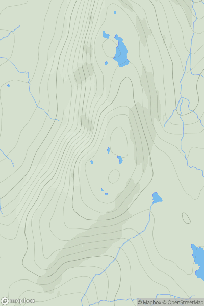 Thumbnail image for Sgiath-bheinn an Uird showing contour plot for surrounding peak