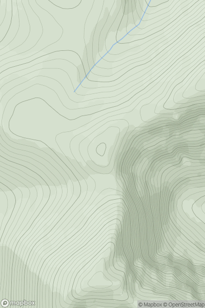 Thumbnail image for Glas Mheall Mor West Top showing contour plot for surrounding peak