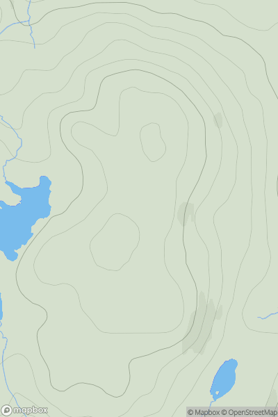 Thumbnail image for Beinn Loch an Tuim showing contour plot for surrounding peak