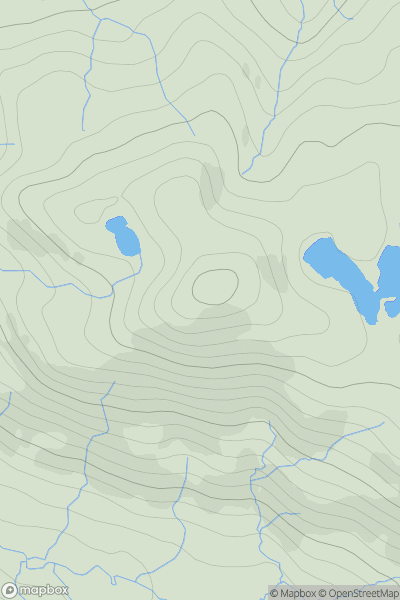 Thumbnail image for Monadh Dubh showing contour plot for surrounding peak