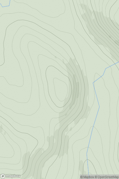 Thumbnail image for Beinn Clachan Gorma showing contour plot for surrounding peak