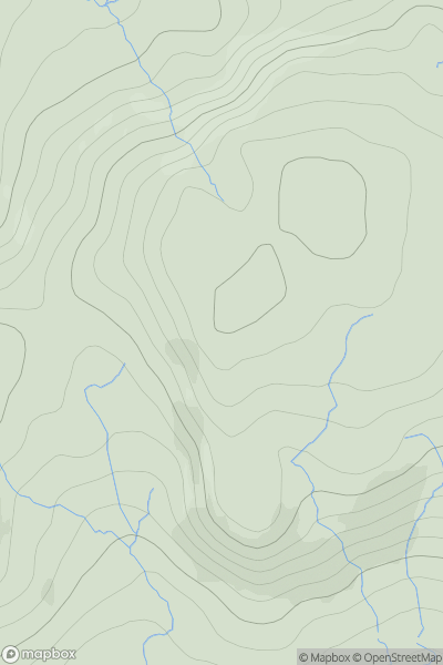 Thumbnail image for Beinn Loch Dhugaill showing contour plot for surrounding peak