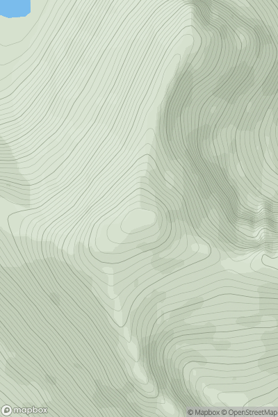 Thumbnail image for Beinn Dearg Mor showing contour plot for surrounding peak