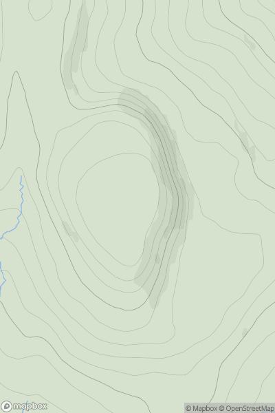 Thumbnail image for Beinn na Fhraoich showing contour plot for surrounding peak