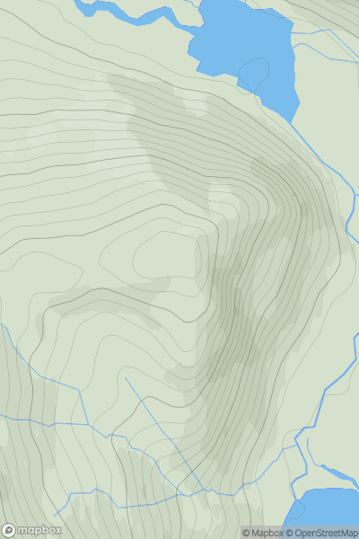 Thumbnail image for Creag na Creitheach showing contour plot for surrounding peak