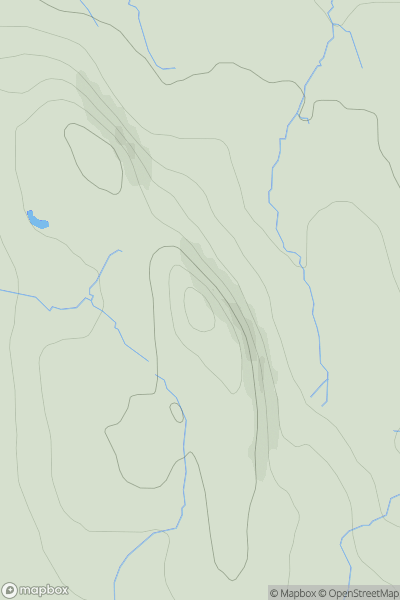 Thumbnail image for Creag Langall showing contour plot for surrounding peak