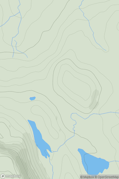 Thumbnail image for Cnoc Loch Corcasgil showing contour plot for surrounding peak