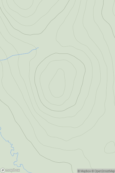 Thumbnail image for Beinn Uilleim showing contour plot for surrounding peak