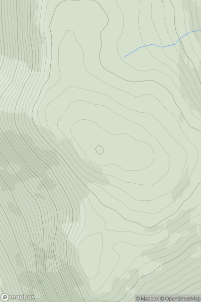 Thumbnail image for Beinn a' Chaisgein Mor showing contour plot for surrounding peak