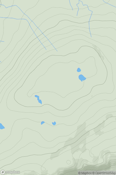 Thumbnail image for Ceann na Beinne showing contour plot for surrounding peak
