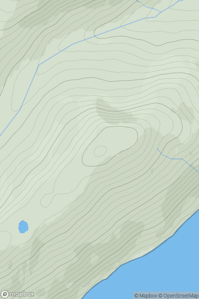 Thumbnail image for Leathad Chrithinn NE Top showing contour plot for surrounding peak