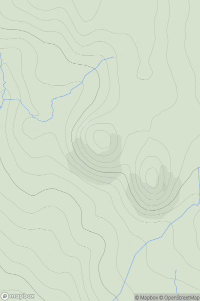 Thumbnail image for Cnoc Scarall Beag showing contour plot for surrounding peak
