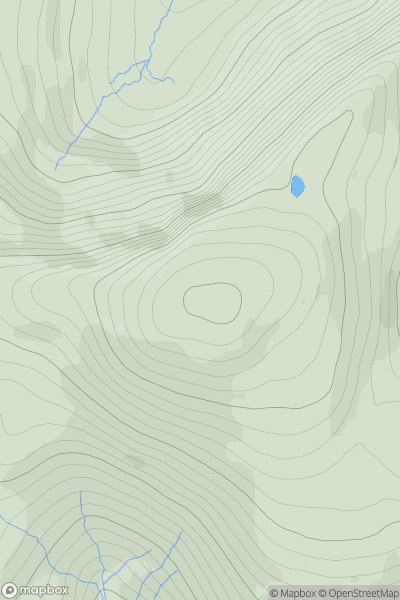 Thumbnail image for Creag Rainich showing contour plot for surrounding peak