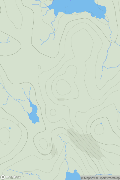 Thumbnail image for Sgurr a' Chaise showing contour plot for surrounding peak
