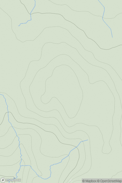 Thumbnail image for Beinnean Dearga showing contour plot for surrounding peak