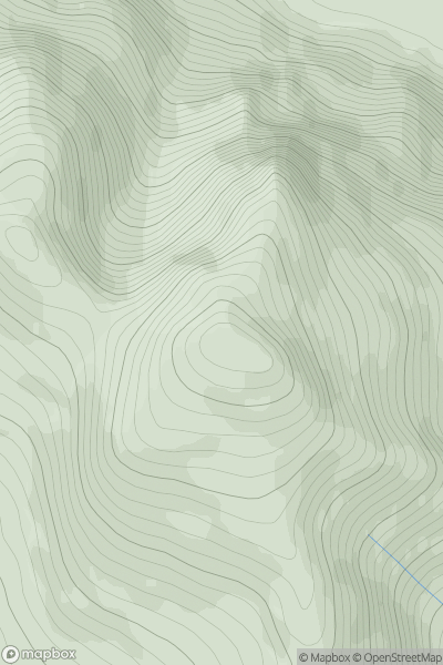 Thumbnail image for Beinn Airigh Charr showing contour plot for surrounding peak