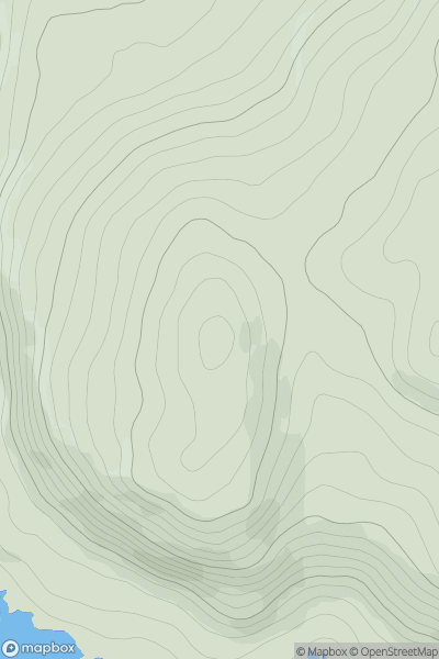 Thumbnail image for Beinn Duill showing contour plot for surrounding peak