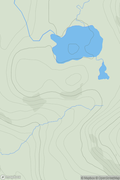 Thumbnail image for Creag Loch Glen Ionadal showing contour plot for surrounding peak