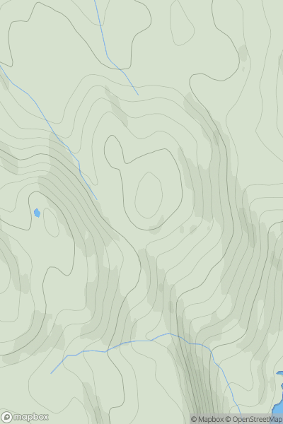 Thumbnail image for Beinn na h-Iolaire Far East Top showing contour plot for surrounding peak