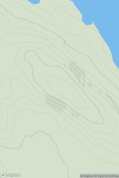 Thumbnail image for Cnoc nan Dubh Leitire showing contour plot for surrounding peak