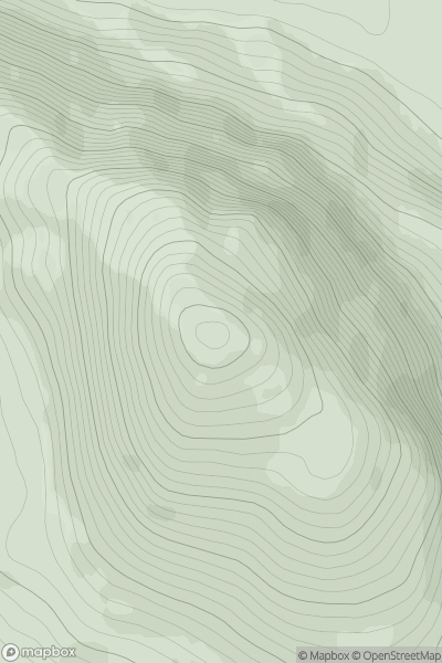 Thumbnail image for Meall Mheinnidh showing contour plot for surrounding peak