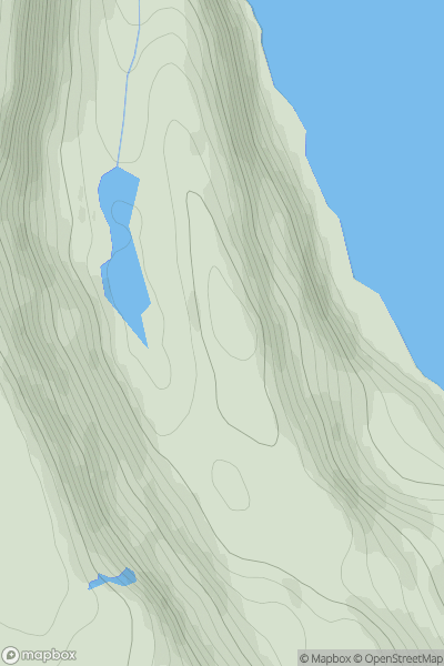 Thumbnail image for Carn Loch a' Chada-charnaich showing contour plot for surrounding peak