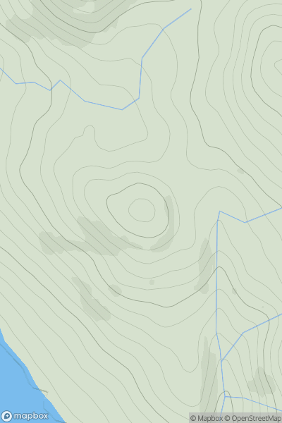 Thumbnail image for Beinn Chairn SW Top showing contour plot for surrounding peak
