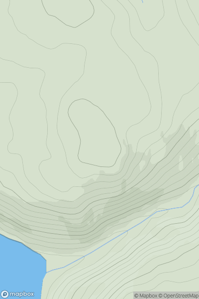 Thumbnail image for Creag Inver Meadale showing contour plot for surrounding peak