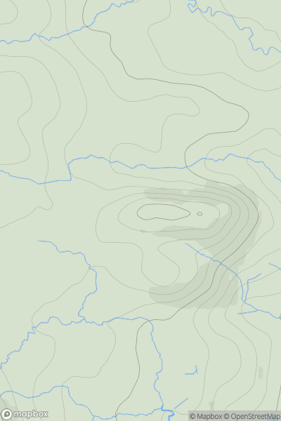 Thumbnail image for Cnoc a' Chaise Moire showing contour plot for surrounding peak