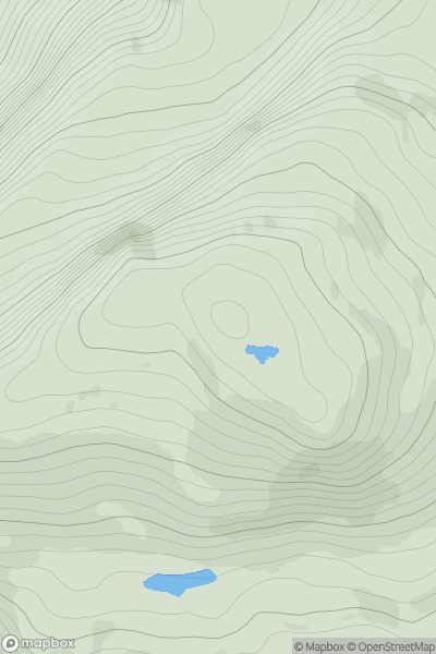 Thumbnail image for Beinn a' Mhuinidh showing contour plot for surrounding peak