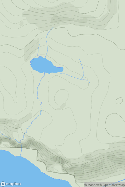 Thumbnail image for Cnoc Loch an Sgurr Mhoir showing contour plot for surrounding peak