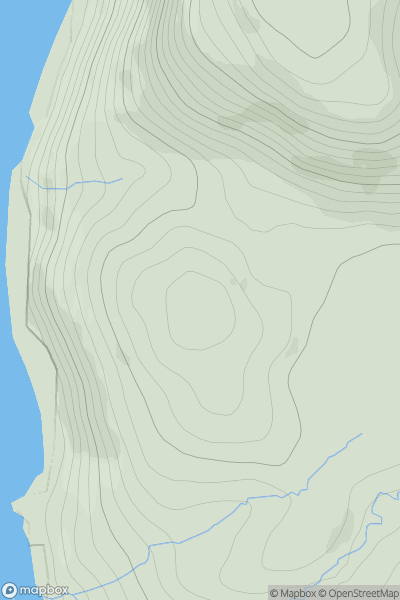 Thumbnail image for Bidein an Fhithich showing contour plot for surrounding peak