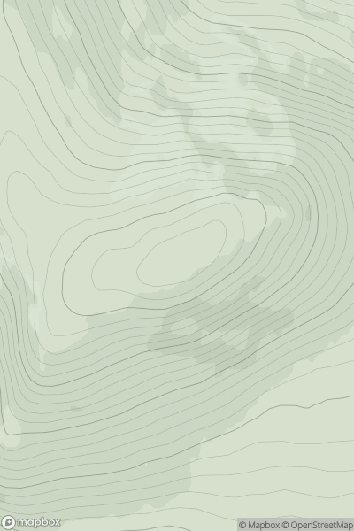 Thumbnail image for Beinn a' Chaisgein Beag showing contour plot for surrounding peak