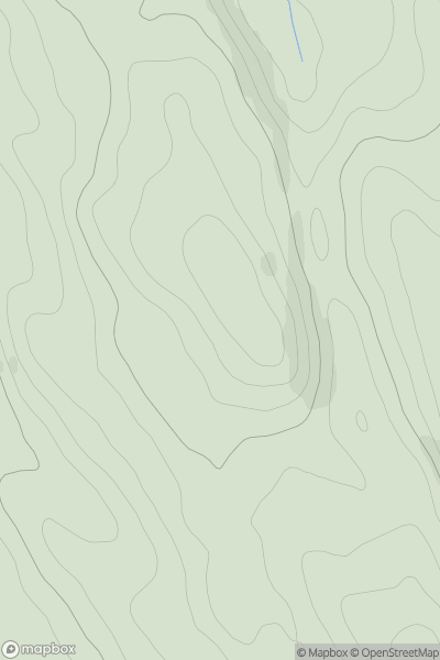 Thumbnail image for Beinn nan Dearcag showing contour plot for surrounding peak