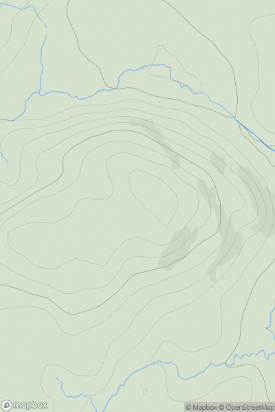 Thumbnail image for Beinn an Duibh Leathaid showing contour plot for surrounding peak