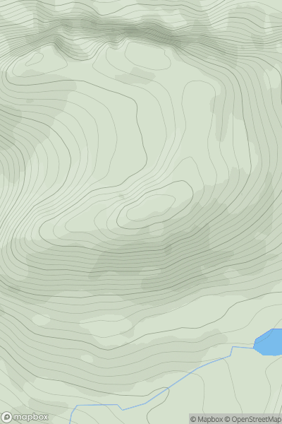 Thumbnail image for Beinn Ghobhlach showing contour plot for surrounding peak