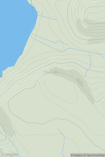 Thumbnail image for Creag Orril showing contour plot for surrounding peak