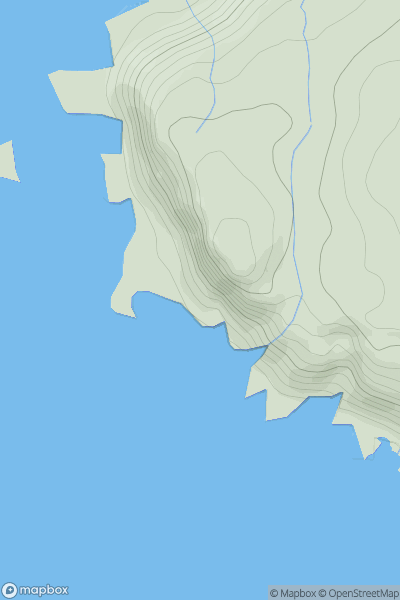 Thumbnail image for Sron Ruail showing contour plot for surrounding peak